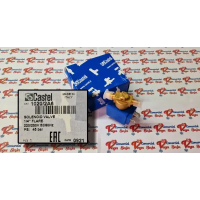 VALVULA SOLENOIDE CASTEL 1020/2 1/4 ROSCA VALVULA SOLENOIDE CASTEL 1020/2 1/4 ROSCA