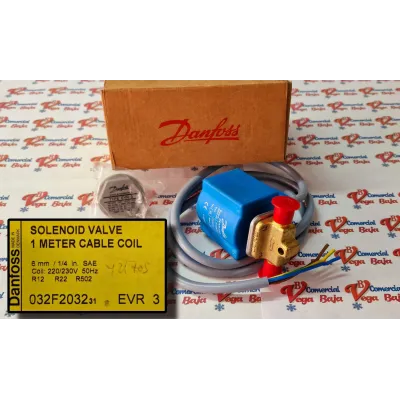 VALVULA SOLENOIDE DANFOSS EVR-3 32F2032 1/4 ROSCA VALVULA SOLENOIDE DANFOSS EVR-3 32F2032 1/4 ROSCA